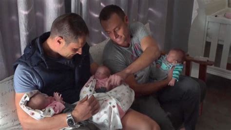 same sex couple thrilled to welcome rare triplets via surrogate abc news