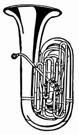 Tuba Sousaphone Brass Instruments Vectorified sketch template
