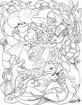 Pokemon Water Coloring Pages Colouring Choose Board Line sketch template