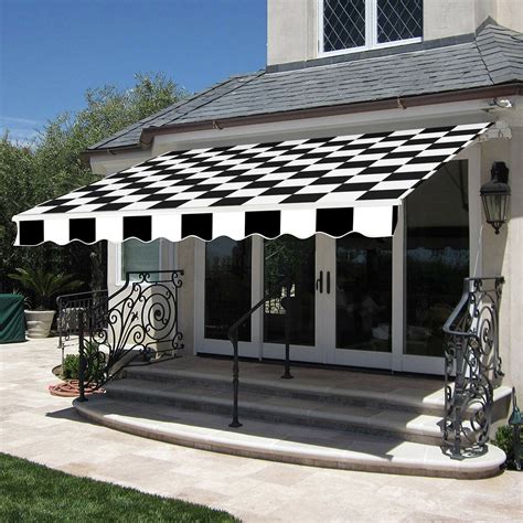 mcombo  manual retractable patio awning sunshade shelter window door awning commercial