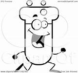 Test Tube Cartoon Running Character Happy Coloring Clipart Thoman Cory Outlined Vector 2021 Clipartof sketch template