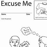 Excuse Sign Asl sketch template