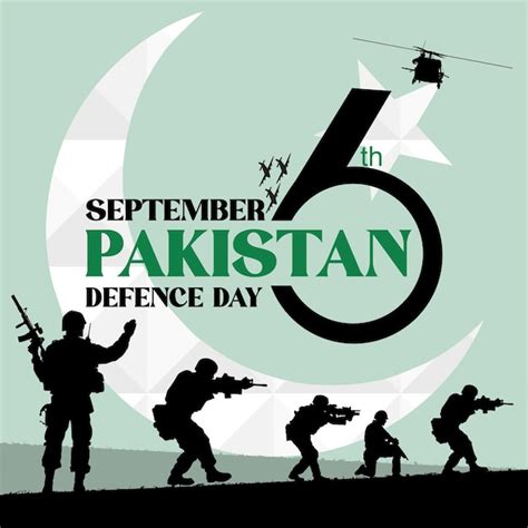 premium vector pakistan defence day youm e difa 6 september
