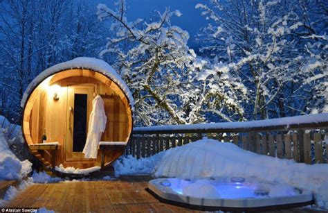 A Room With A View Bubbling Hot Tubs Outdoor Saunas And