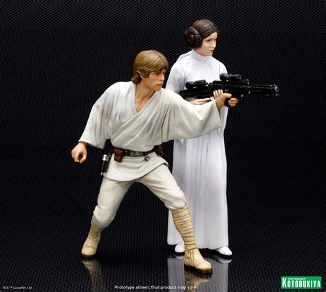 Star Wars Luke Skywalker And Princess Leia Artfx Statues