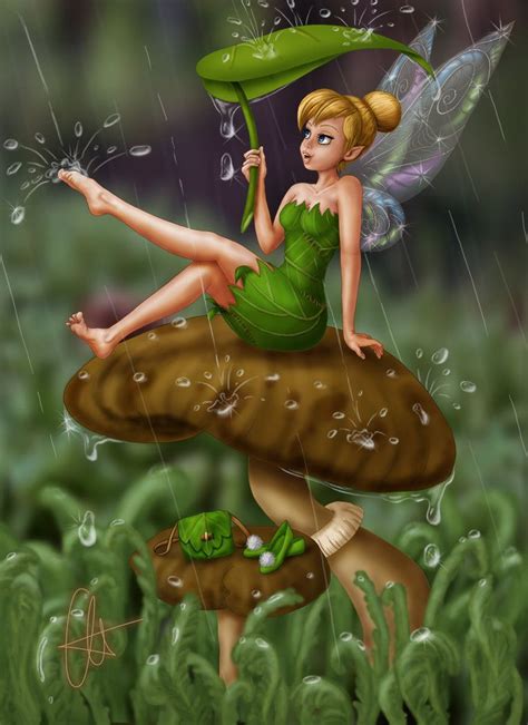 tinkerbell in summer rain by besthexe fairy wallpaper tinkerbell