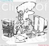 Cartoon Clip Assistant Stressed Tasking Outline Multi Illustration Rf Royalty Toonaday sketch template