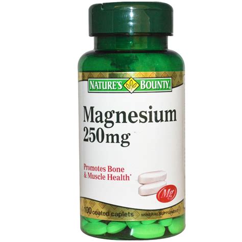 magnesium mg  caplets source natures bounty supplement store
