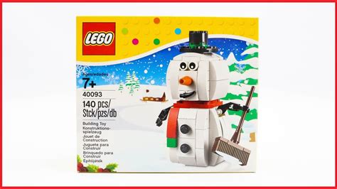 lego seasonal  snowman speed build review youtube