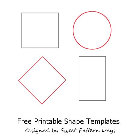 shapes template  print activity printables pinterest template