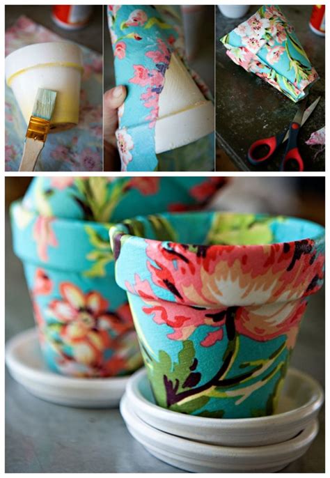 creative ways    decorate  plain terracotta pots