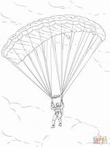 Parachute Paracadute Colorare Disegno Militare sketch template