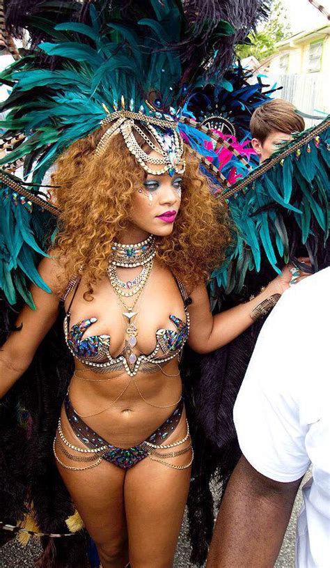 Photos Rihanna Looking Sexy At Barbados Carnival Bso
