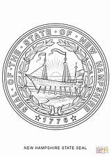 Coloring Hampshire Seal State Pages Printable Through sketch template