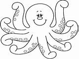 Octopus Clipart Clip Library Colouring sketch template