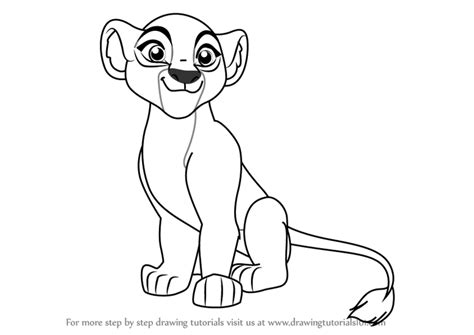 learn   draw kiara   lion guard  lion guard step