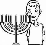 Coloring Chanukah Jewish Pages Menorah Clipart Boy Cliparts Library Children Colouring Childrens Color Popular sketch template