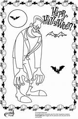 Frankenstein Coloring Halloween Pages sketch template