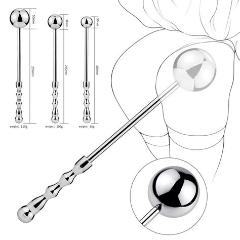 Sexytoy Male Stainless Steel Anal Plug Butt Beads G Spot Wand Prostate
