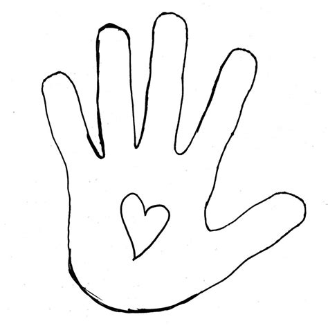 blank hand template printables handprint templates hand template