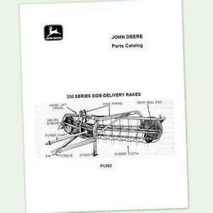 john deere  side delivery rake parts manual catalog exploded views assembly