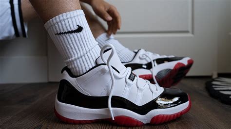 Concord Bred Air Jordan 11 Low Review W On Feet Youtube