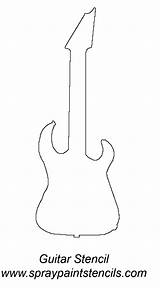 Guitar Stencil Templates Stencils Printable Outline Template Electric Drawing Spraypaintstencils Big Shapes Guitars Cutouts Clipart Version Board Birthday Wacky Wednesday sketch template