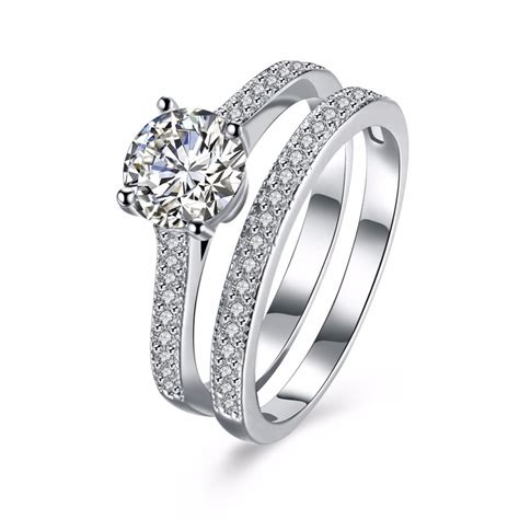 Alliance Jewelry Ring Promise Engagement Double Rings For Couples Men