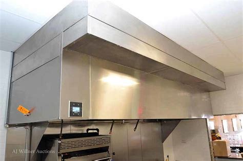 captive aire stainless steel exhaust hood  deep    long