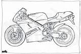 Pages Coloring Ducati Colouring Motorcycle Etsy Illustration Besuchen sketch template