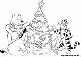 Pooh Christmas Winnie Pages Coloring Colouring Kids Sheets Tiger Tree Printable Getcolorings Print Color Getdrawings sketch template