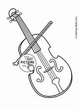 Violin Coloring Drawing Simple Kids Bow Fiddle Pages Easy Getdrawings Designlooter Printable Drawings Instruments Musical Paintingvalley Collection 1483 97kb sketch template