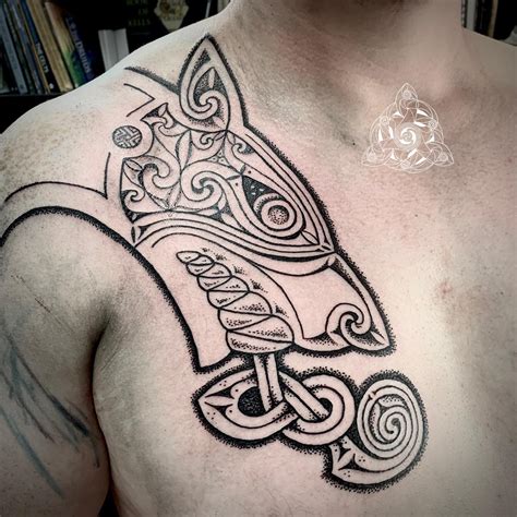 aarons celtic dog sacred knot tattoo