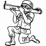 Coloring Pages Bazooka Military Force Army Dog Color Template sketch template