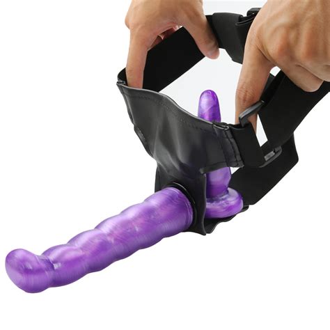 Purple Adult Game Sex Toy Dildo Strap On Dildo Double