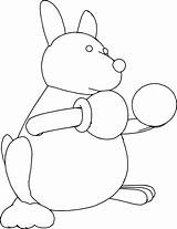 Kangaroo Coloring Boxing Drawing Sheet Line Outline Wecoloringpage Cartoon Pages Getdrawings sketch template