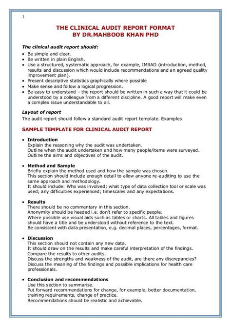 template  audit report  templates  templates