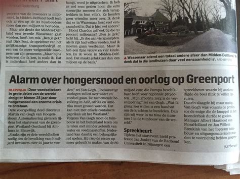 artikel ad westland alarm  hongersnood en oorlog op greenport wo startevent greenport
