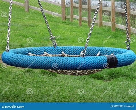 blue swing stock image image  blue close chains