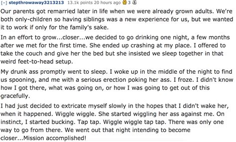 reddit users share their step sibling sex stories wow