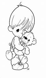 Coloring Boy Pages Baby Precious Moments Clipart Library sketch template
