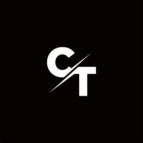 ct logo letter monogram slash  modern logo designs template