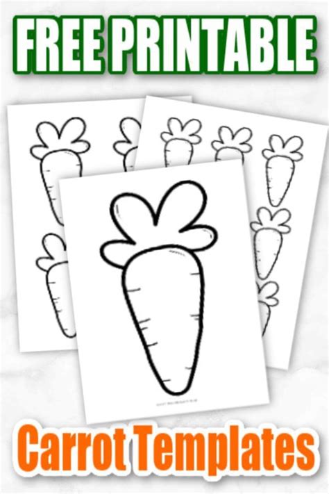 printable large medium  small carrot templates simple mom
