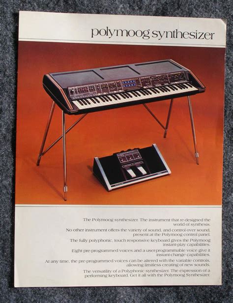 matrixsynth original moog polymoog synthesizer print ad schematics