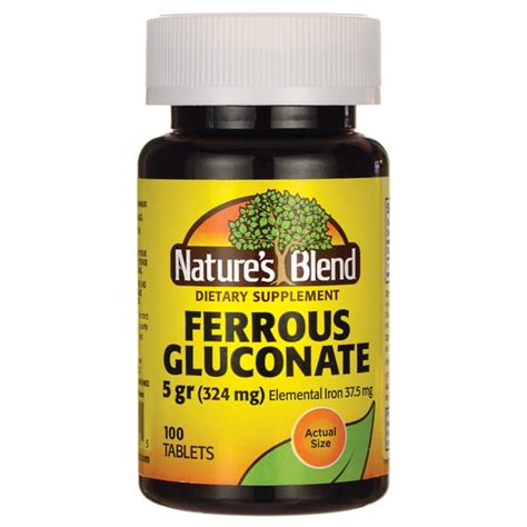 natures blend ferrous gluconate  tabs swanson health products