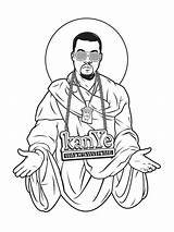 Kanye West Pages Coloring Template Sketch sketch template