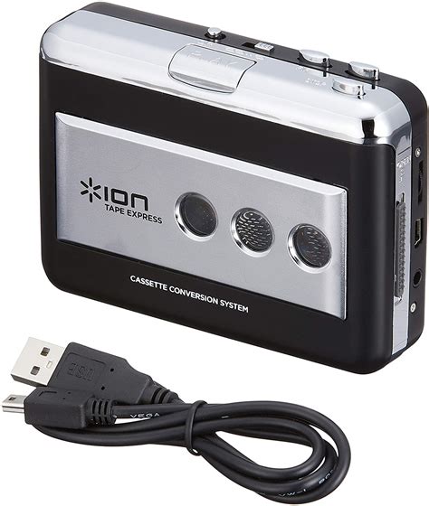 ion audio tape express portable analogue  digital mp cassette converterplayer  mac