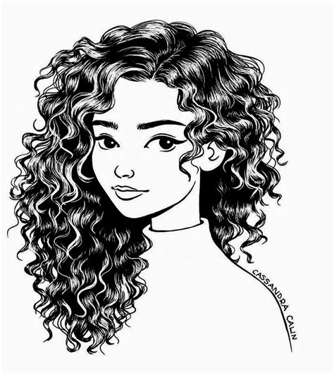 Pin By Tiffany Ann On Convert To Svg Curly Hair Drawing Curly Girl
