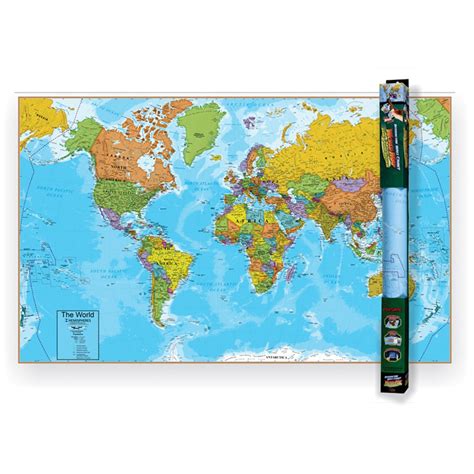 World Wall Chart With Interactive App Rwpwc05 Waypoint Geographic