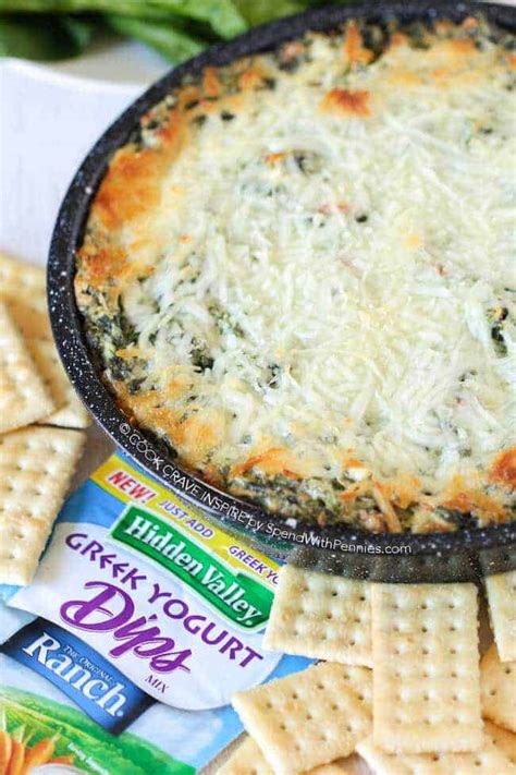 Cheesy Ranch Spinach Dip Recipe Spend With Pennies